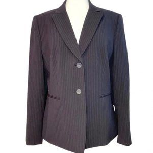 Tahari Arthur S. Levine Navy Pinstripe Blazer Womens SIze 4